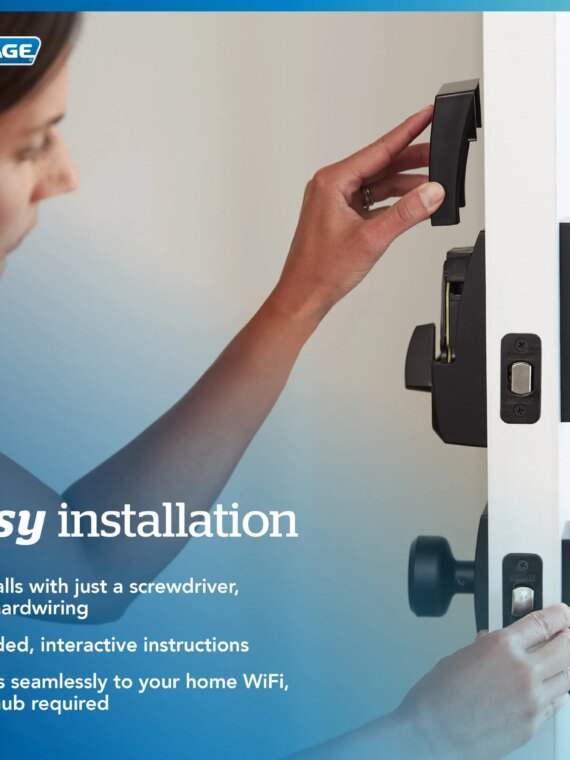 Schlage Encode Smart Wi-Fi Deadbolt, Black - Secure Remote Access, Built-in Alarm, No Hub Needed