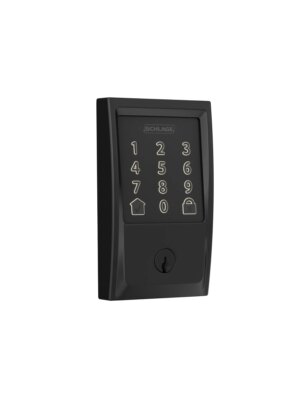 Schlage Encode Smart Wi-Fi Deadbolt, Black - Secure Remote Access, Built-in Alarm, No Hub Needed