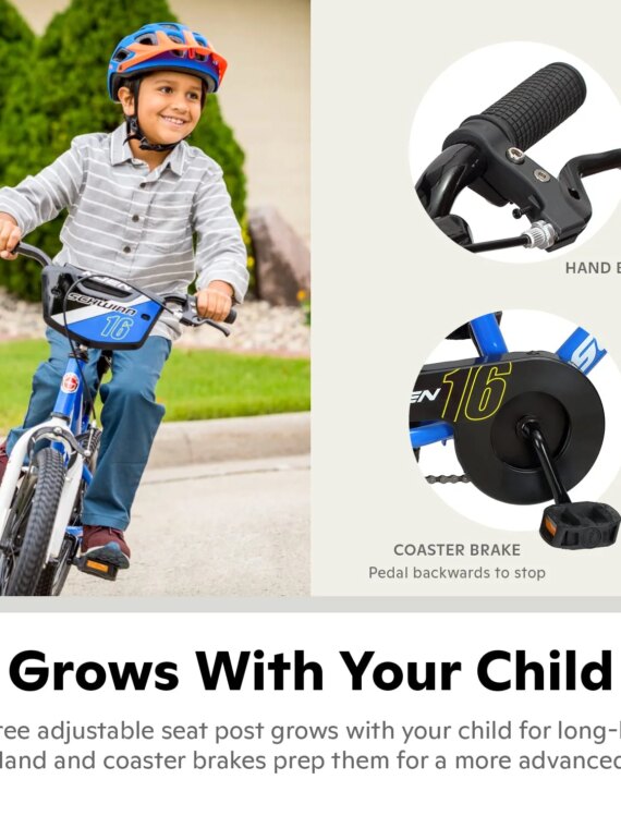 Schwinn Koen & Elm 16-Inch Kids BMX Bike, Adjustable, SmartStart Design, Ages 3-7