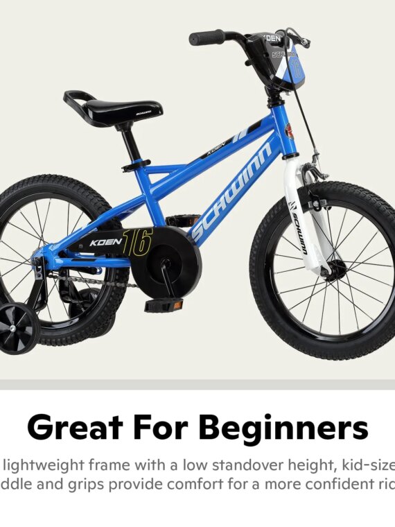 Schwinn Koen & Elm 16-Inch Kids BMX Bike, Adjustable, SmartStart Design, Ages 3-7