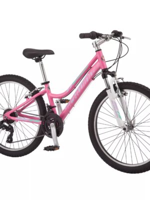 Schwinn Ranger 24″ Girls’ Mountain Bike, Pink – 21-Speed, Aluminum Frame, Suspension Fork