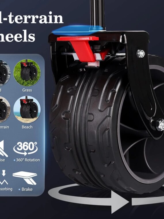 Sekey Folding Garden Cart, 220L Capacity, 330lbs Load, Compact, Waterproof, All-Terrain Wheels