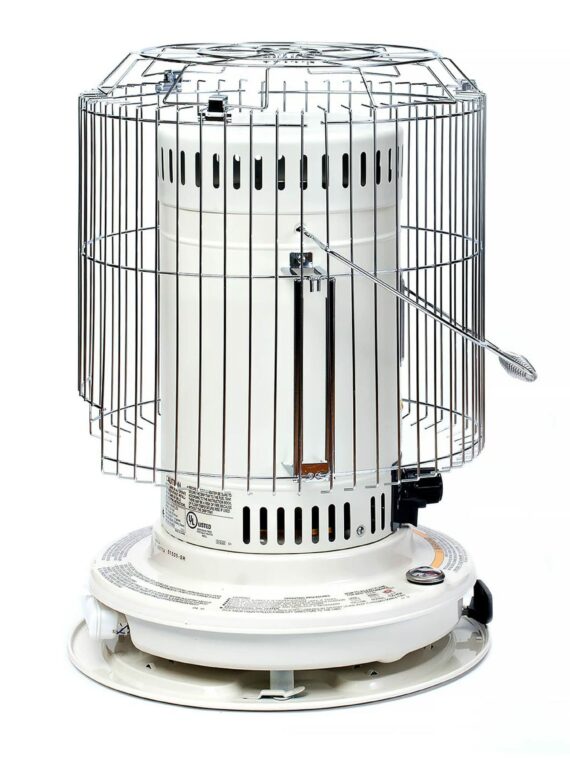 Sengoku HeatMate 23,500 BTU Portable Kerosene Heater, 1000 Sq Ft Coverage, White, Indoor Use