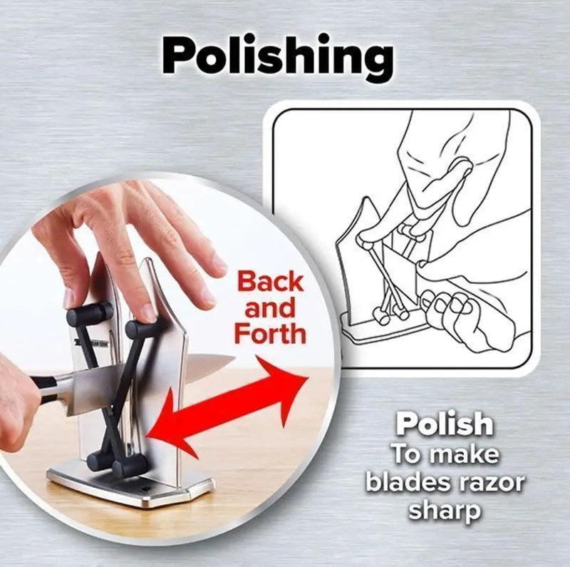 Shapezel™ Professional Stainless Steel Knife Sharpener with Tungsten Carbide Arms for All Blade Types