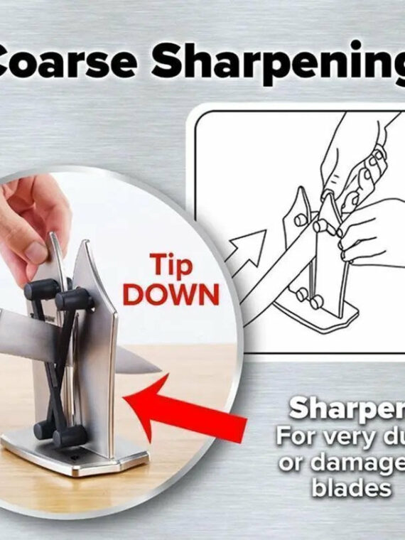Shapezel™ Professional Stainless Steel Knife Sharpener with Tungsten Carbide Arms for All Blade Types
