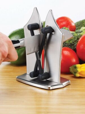 Shapezel™ Professional Stainless Steel Knife Sharpener with Tungsten Carbide Arms for All Blade Types