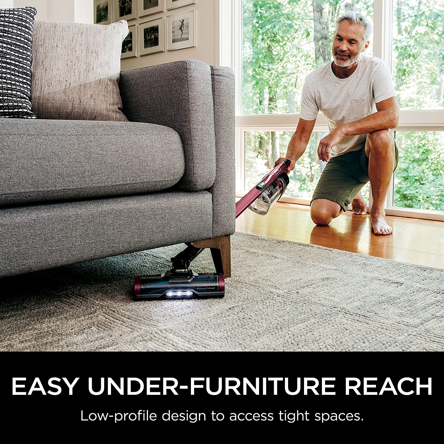 Shark IZ362H Cordless Stick Vacuum, Anti-Allergen, Lightweight, Self-Cleaning Brushroll, 40 Min Runtime, HEPA Filter