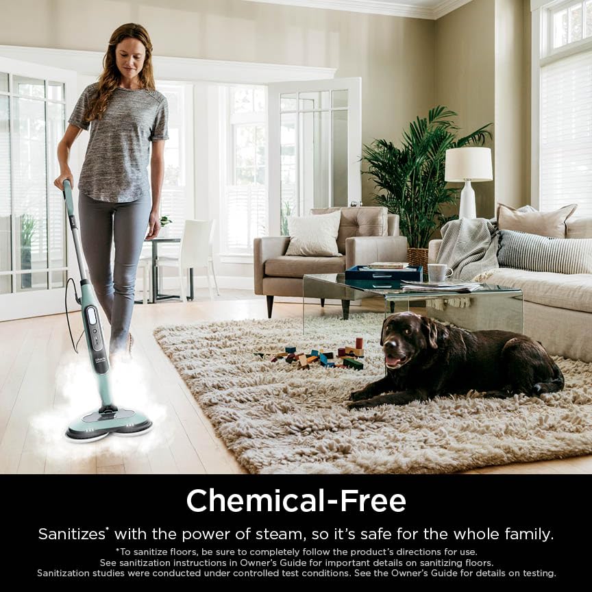 Shark Steam & Scrub Mop - All-in-One Sanitizing, 3 Steam Modes, LED Headlights, 150+ Scrubs/Min, For Sealed Hard Floors
