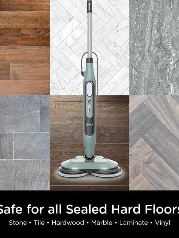 Shark Steam & Scrub Mop - All-in-One Sanitizing, 3 Steam Modes, LED Headlights, 150+ Scrubs/Min, For Sealed Hard Floors