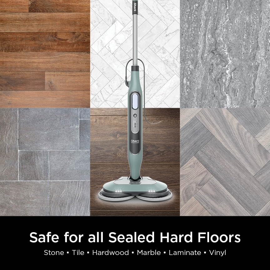 Shark Steam & Scrub Mop - All-in-One Sanitizing, 3 Steam Modes, LED Headlights, 150+ Scrubs/Min, For Sealed Hard Floors