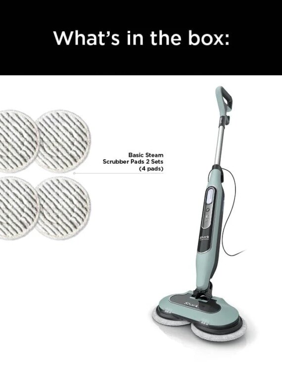 Shark Steam & Scrub Mop - All-in-One Sanitizing, 3 Steam Modes, LED Headlights, 150+ Scrubs/Min, For Sealed Hard Floors