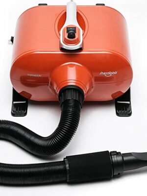 Shernbao 6.0HP High Velocity Dog Grooming Dryer with Adjustable Speed, Dual Motor, and Accessories