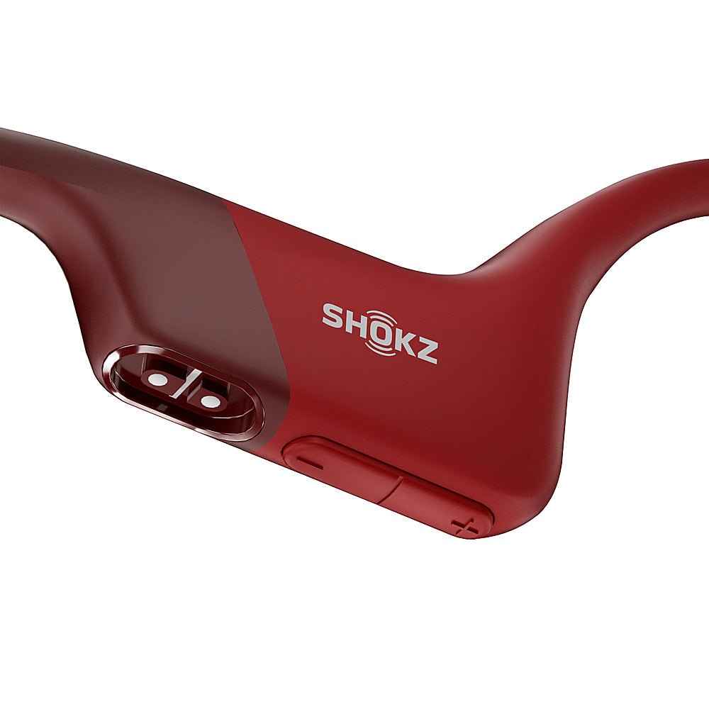 Shokz OpenRun Red Bone Conduction Open-Ear Endurance Headphones for Active Lifestyles
