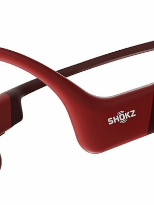 Shokz OpenRun Red Bone Conduction Open-Ear Endurance Headphones for Active Lifestyles