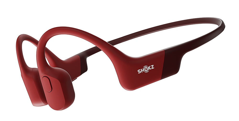 Shokz OpenRun Red Bone Conduction Open-Ear Endurance Headphones for Active Lifestyles
