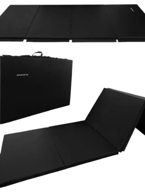 Signature Fitness 4'x8'x2" Folding Gym Mat, High-Density Foam, Durable Vinyl, for Yoga & Martial Arts