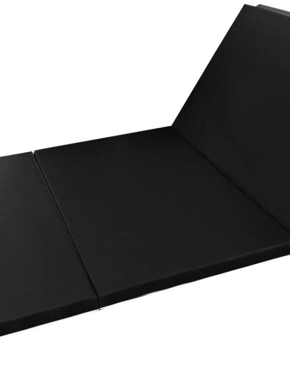 Signature Fitness 4'x8'x2" Folding Gym Mat, High-Density Foam, Durable Vinyl, for Yoga & Martial Arts