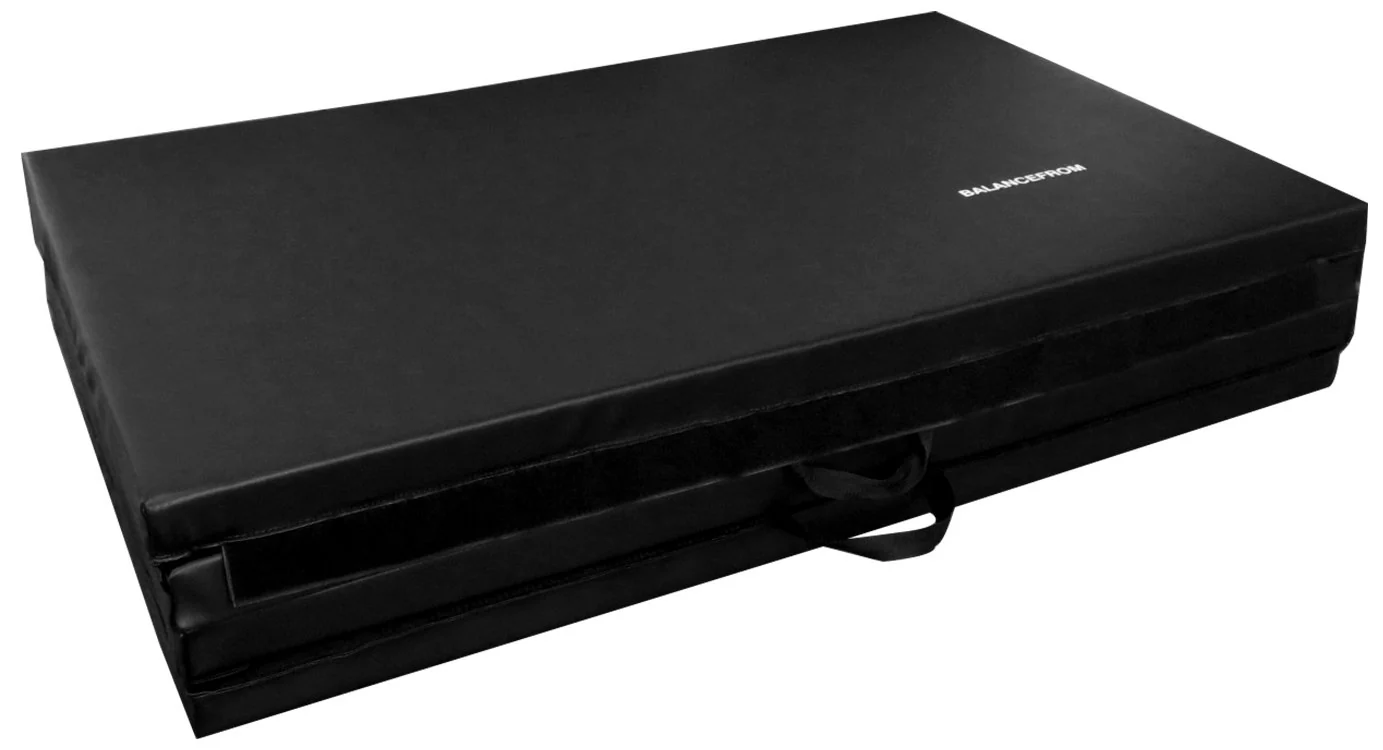 Signature Fitness 4'x8'x2" Folding Gym Mat, High-Density Foam, Durable Vinyl, for Yoga & Martial Arts