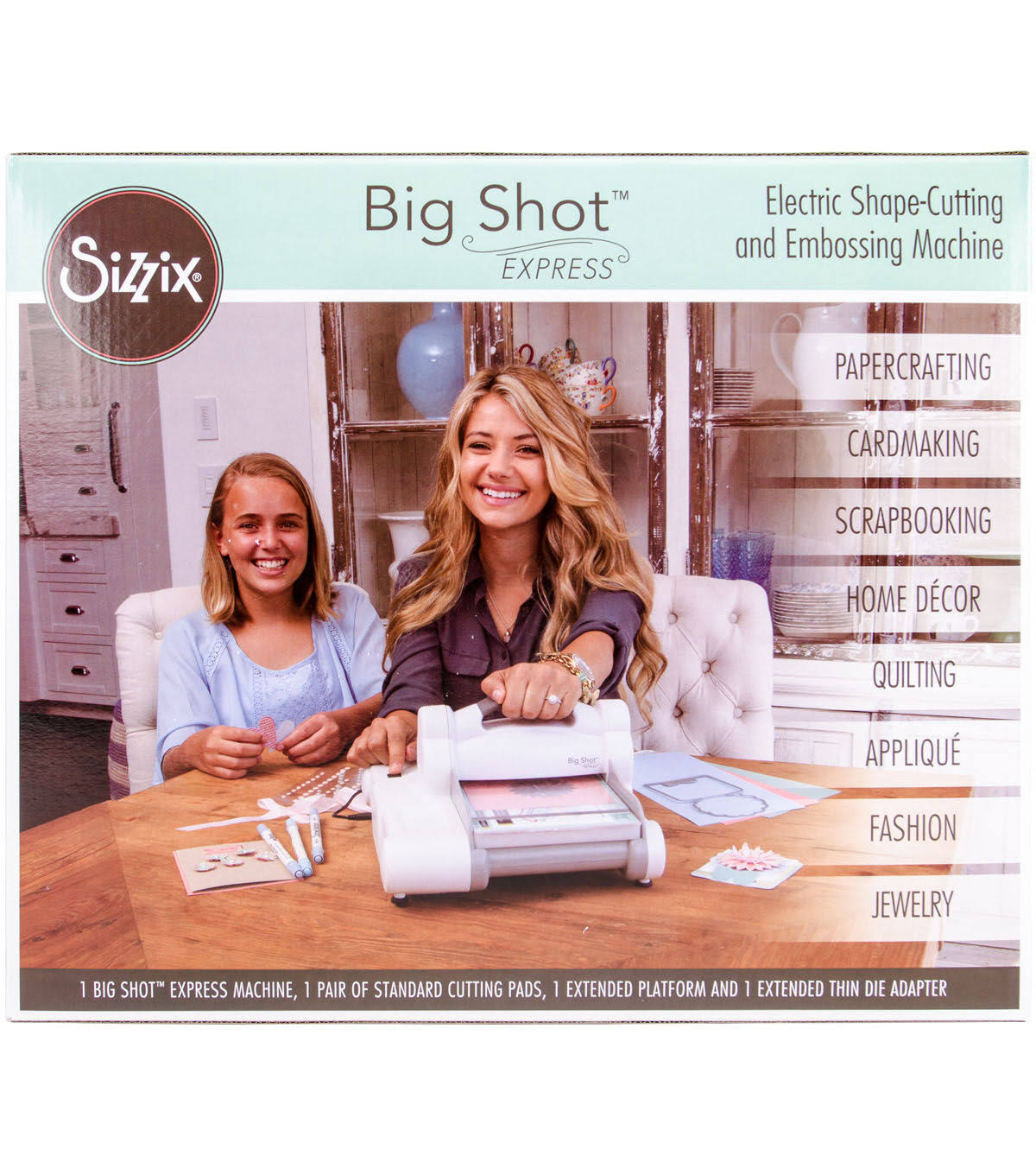 Sizzix Big Shot Express Motorized Cutting & Embossing Machine, Gray/White, US Version