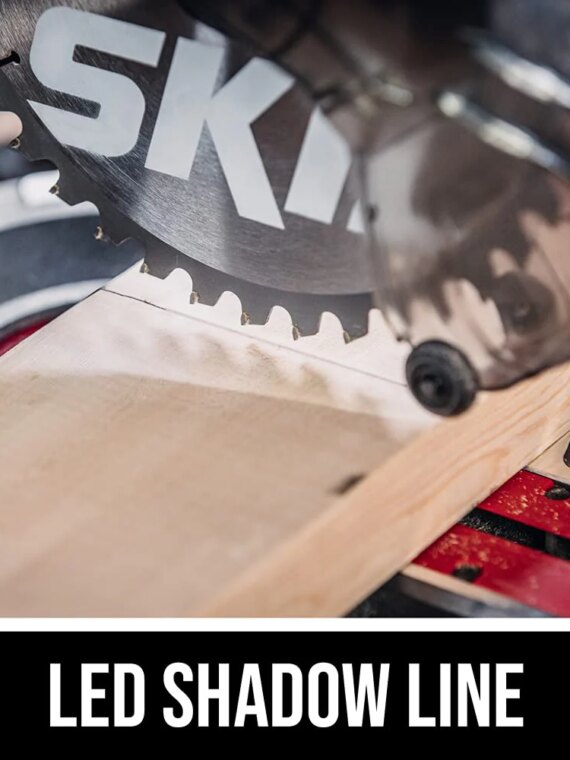 SKIL 10" Dual Bevel Sliding Compound Miter Saw, 15 Amp Motor, LED Shadow Line, 2x12 Capacity