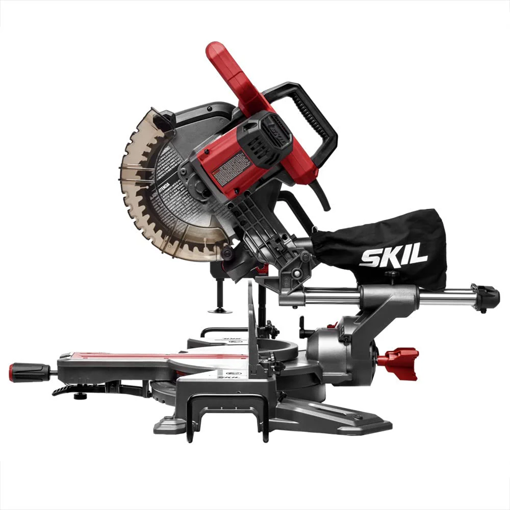 SKIL 10" Dual Bevel Sliding Compound Miter Saw, 15 Amp Motor, LED Shadow Line, 2x12 Capacity