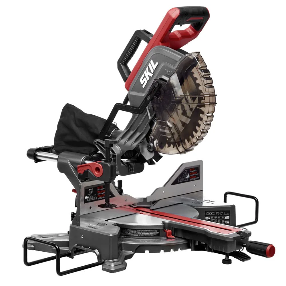 SKIL 10" Dual Bevel Sliding Compound Miter Saw, 15 Amp Motor, LED Shadow Line, 2x12 Capacity