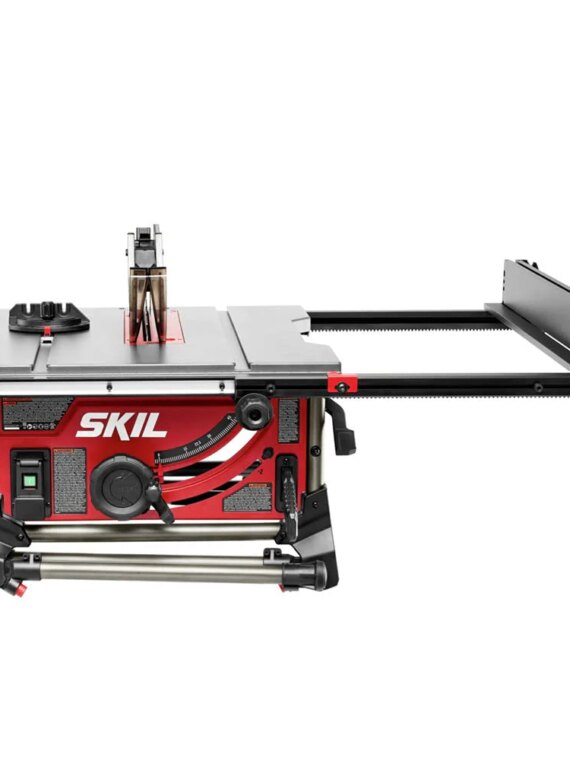 SKIL 10" Portable Jobsite Table Saw, 15 Amp with Folding Stand, Rack & Pinion Fence Rails