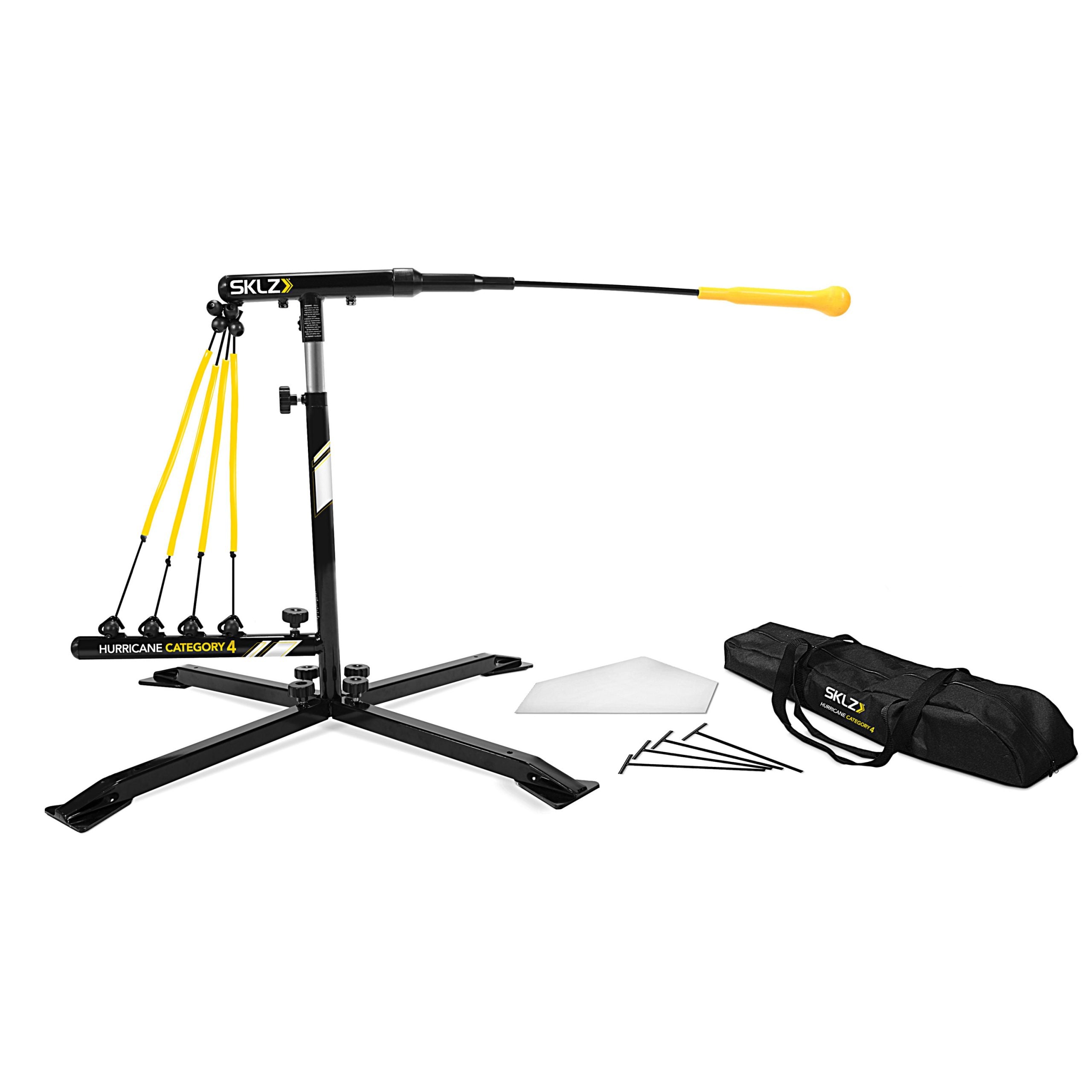 SKLZ Hurricane Category 4 Batting Trainer - Adjustable Solo Swing Trainer for Baseball & Softball Practice
