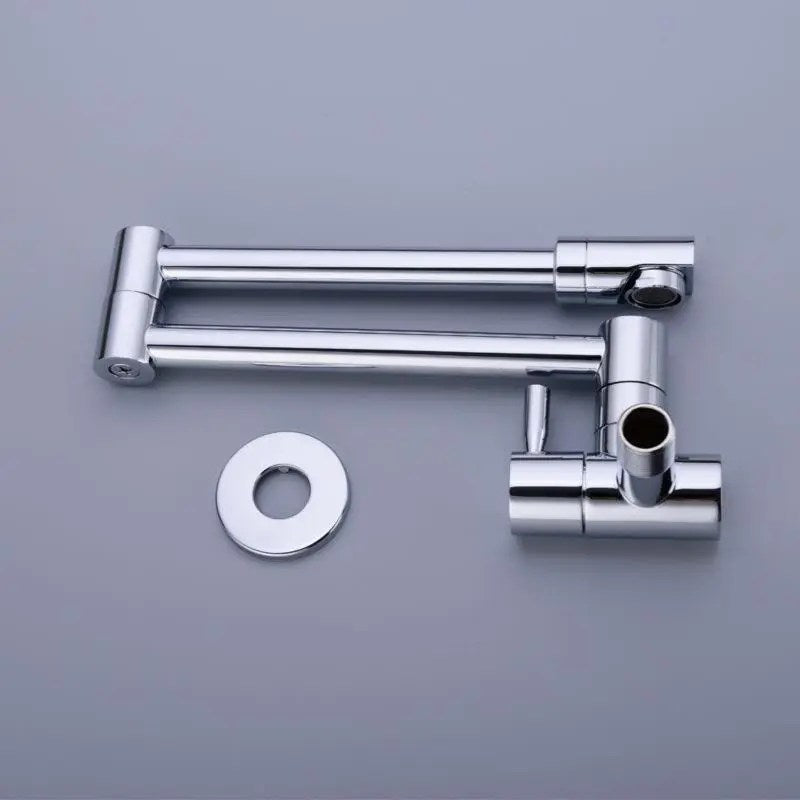 Sleek Stainless Steel Retractable Wall-Mounted Pot Filler Faucet for Kitchen by [Brand Name]
