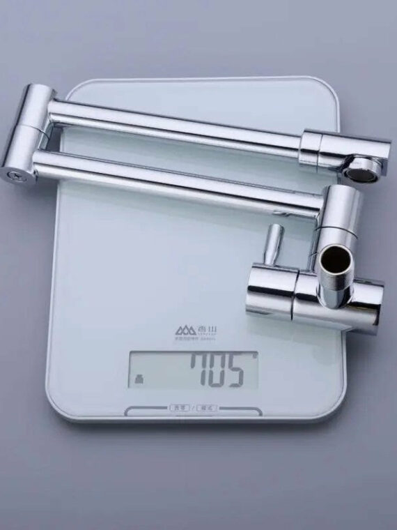 Sleek Stainless Steel Retractable Wall-Mounted Pot Filler Faucet for Kitchen by [Brand Name]