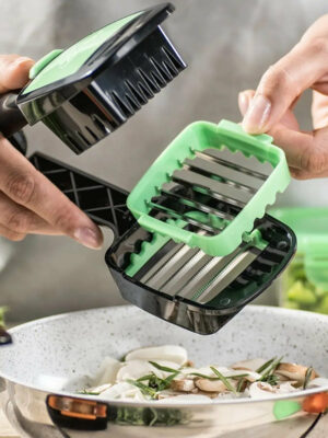 Slicie™ Stainless Steel Handheld Vegetable & Fruit Cutter with Interchangeable Blades