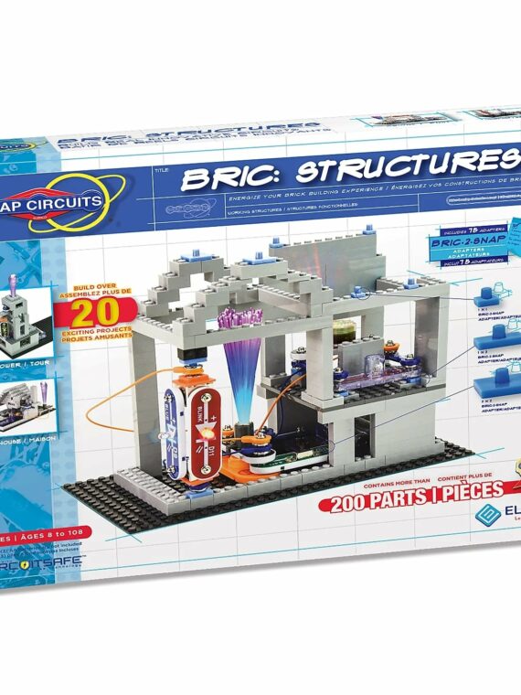 Snap Circuits BRIC: Structures Kit - Build with Lights, Sounds & 3D Circuits, Ages 8+