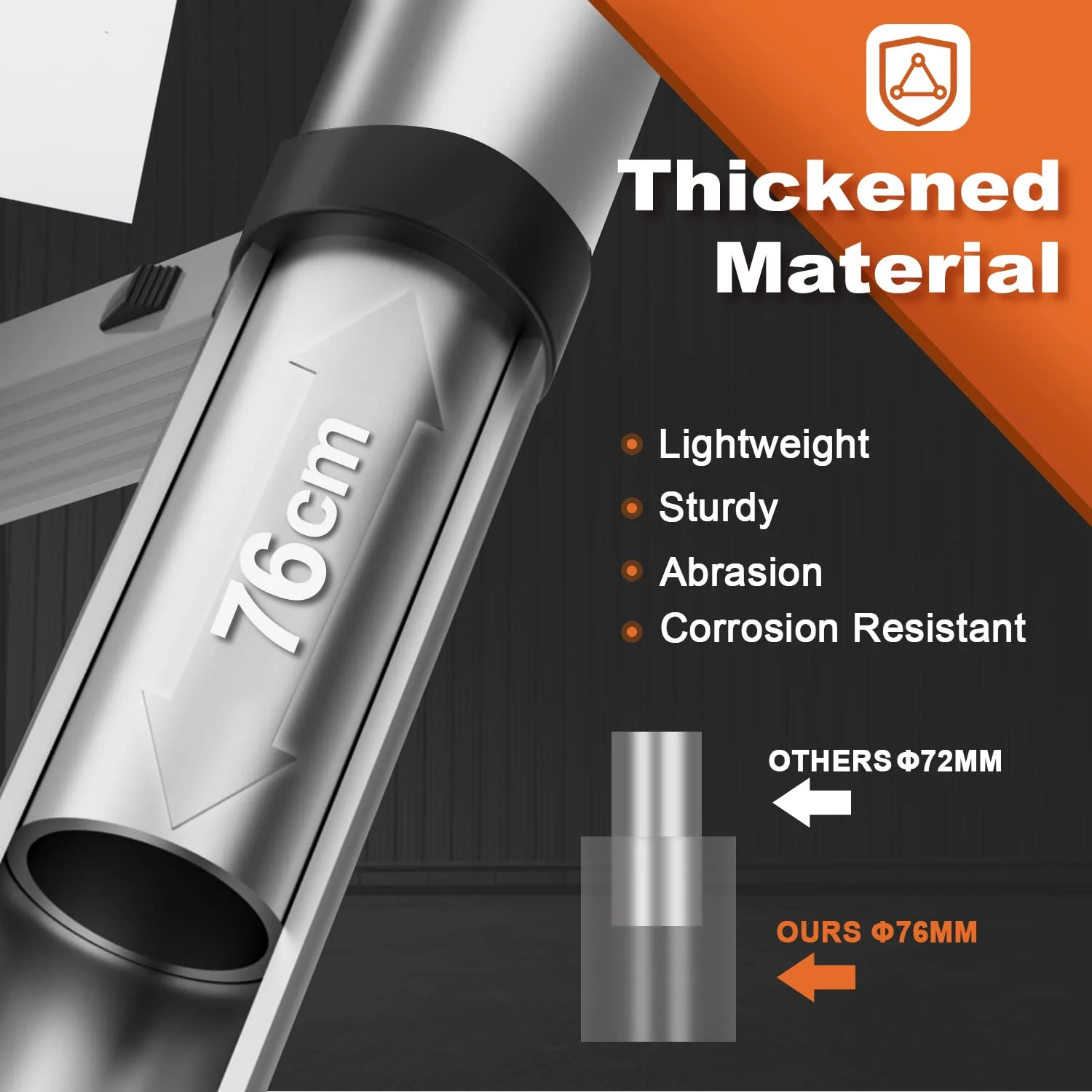 SocTone 12.5 FT Aluminum Telescoping Ladder with Stabilizers, Smart Locking, 330 lbs Capacity for Indoor/Outdoor Use