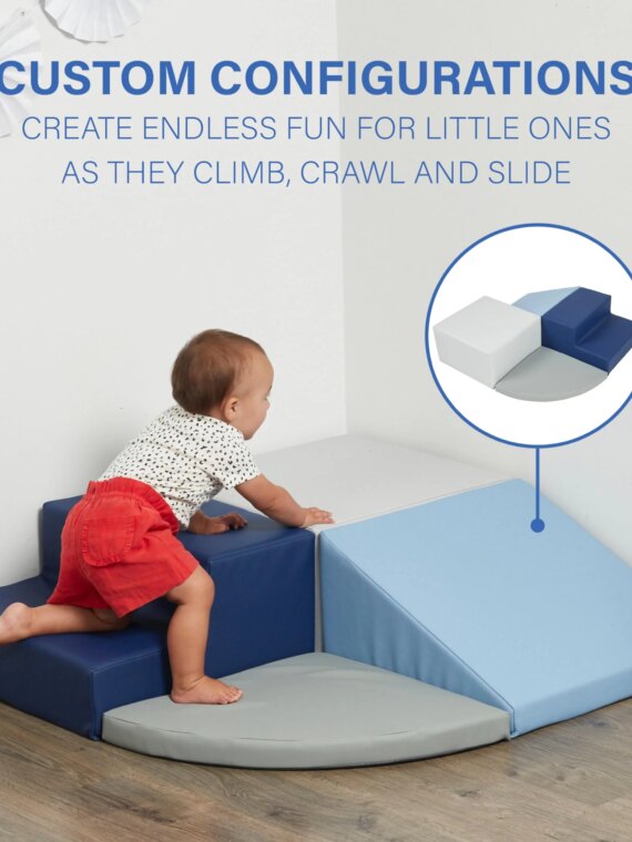 SoftScape Toddler Playtime Corner Climber, 4-Piece Set, Non-Slip, Safety Certified, Indoor Active Play for Ages 9 Months to 3 Years