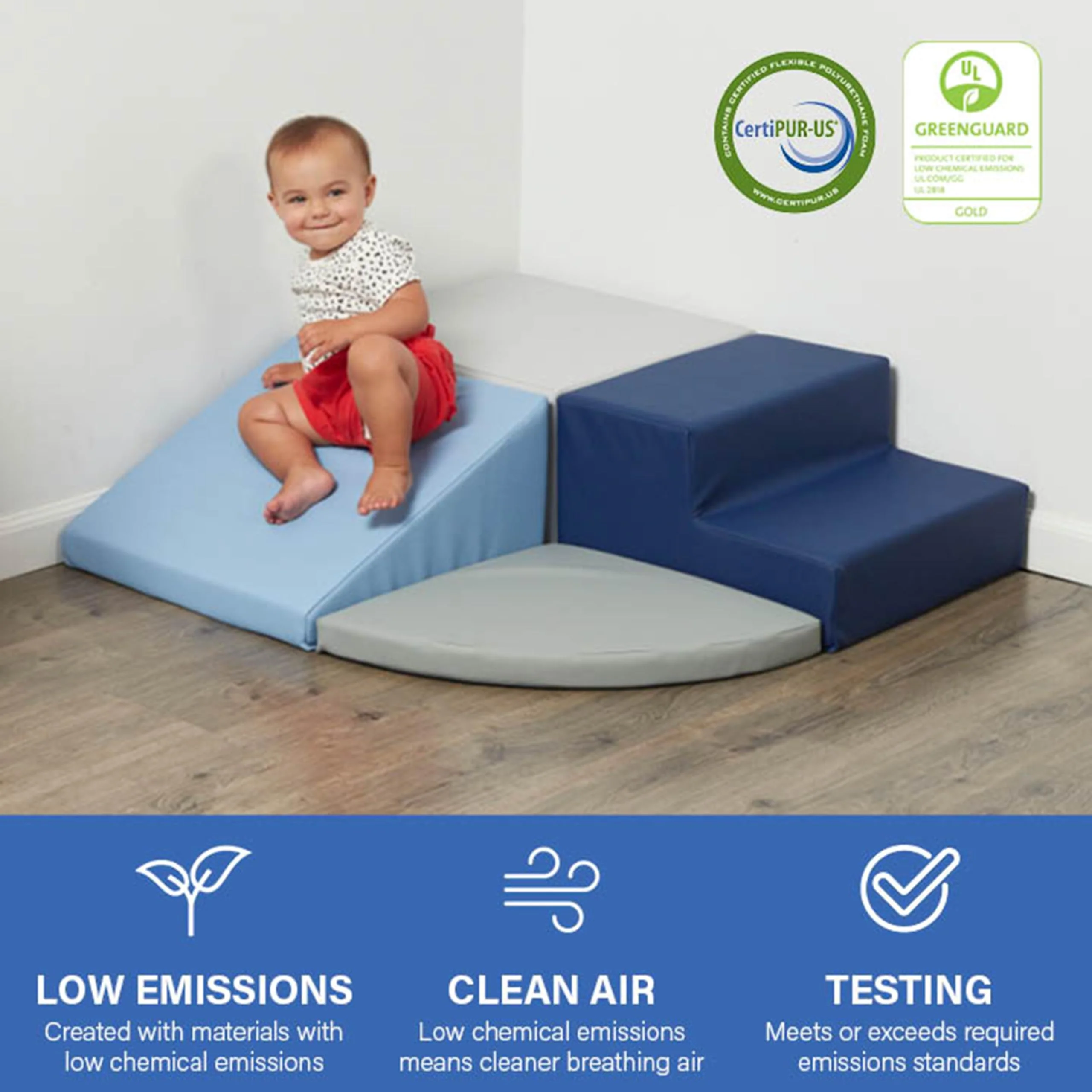 SoftScape Toddler Playtime Corner Climber, 4-Piece Set, Non-Slip, Safety Certified, Indoor Active Play for Ages 9 Months to 3 Years