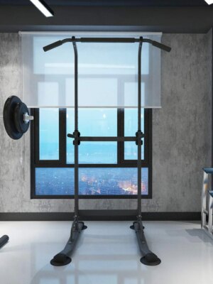 SogesPower Power Tower Dip Station Pull-Up Bar, Adjustable Height, 330 lbs Capacity, Full Body Workout Equipment