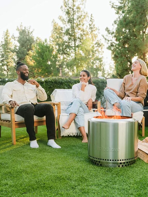 Solo Stove Bonfire 2.0 Smokeless Fire Pit with Stand, 19.5 Inch, Portable & Durable for Outdoor Use