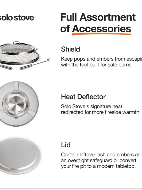 Solo Stove Bonfire 2.0 Smokeless Fire Pit with Stand, 19.5 Inch, Portable & Durable for Outdoor Use