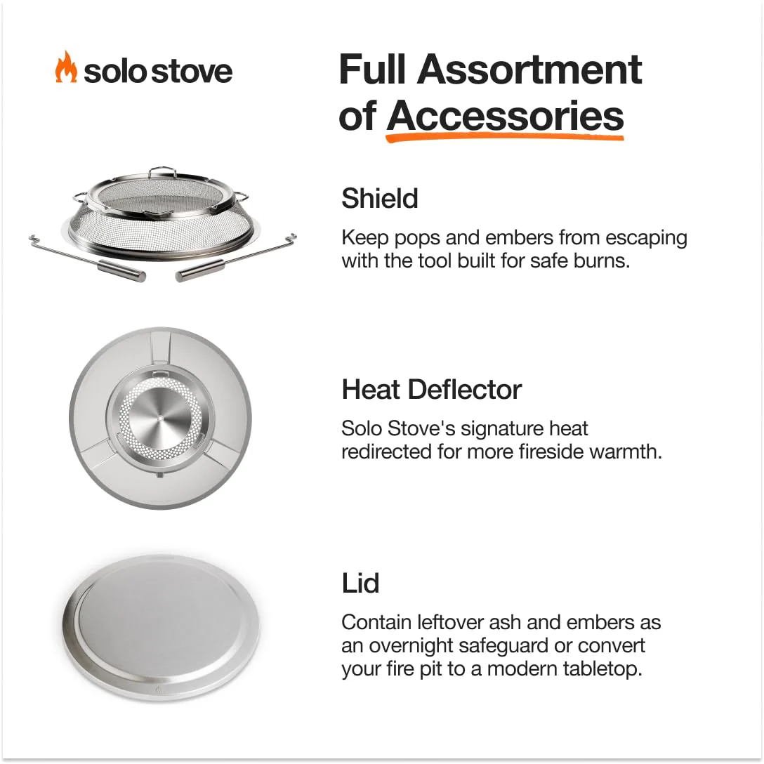 Solo Stove Bonfire 2.0 Smokeless Fire Pit with Stand, 19.5 Inch, Portable & Durable for Outdoor Use