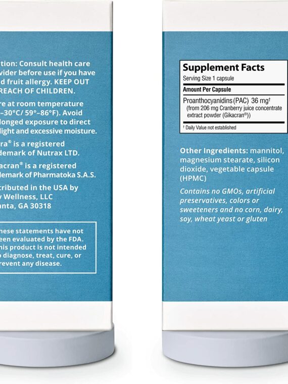 Solv Wellness Ellura Urinary Tract Health Supplement, 36 mg PAC, 90 Capsules