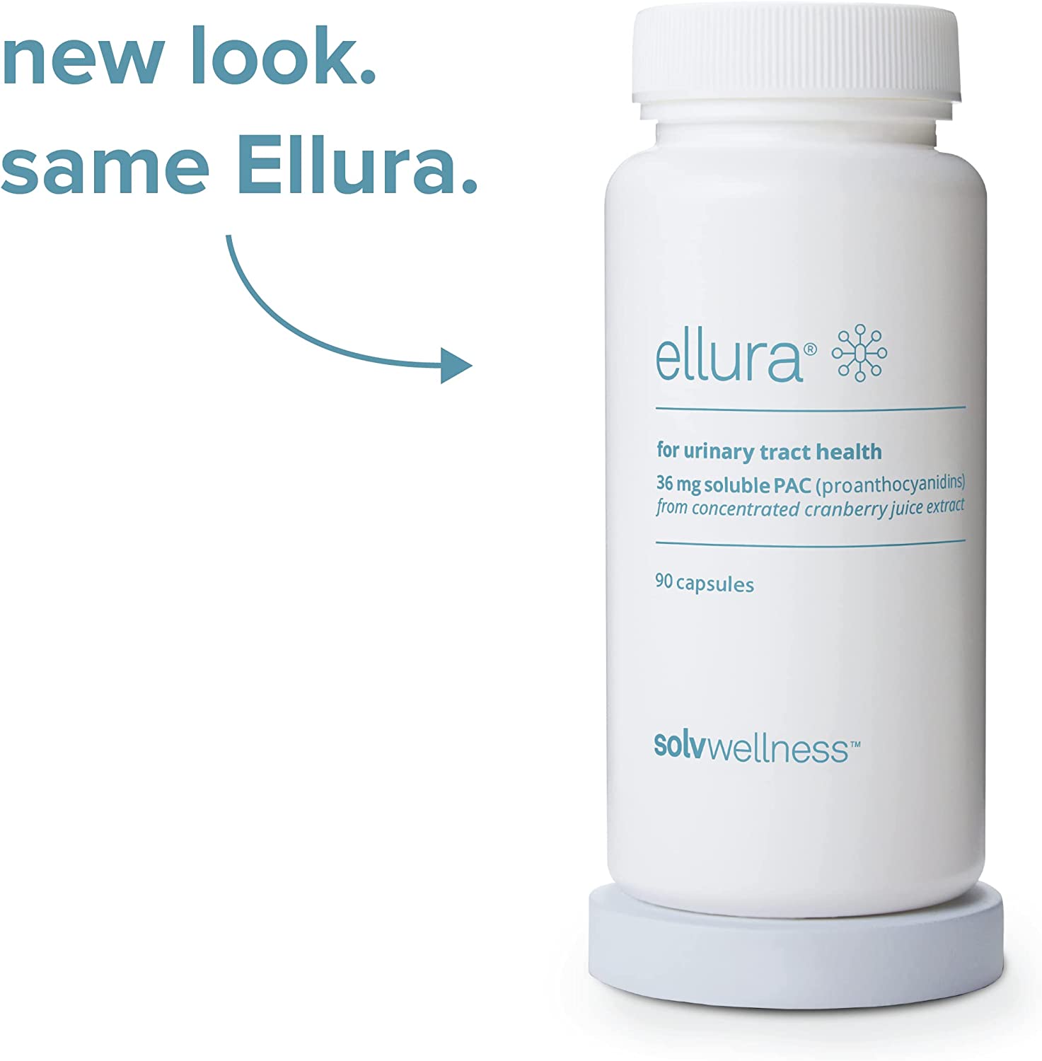 Solv Wellness Ellura Urinary Tract Supplement, 36 mg PAC, 90 Capsules - Supports Urinary Health