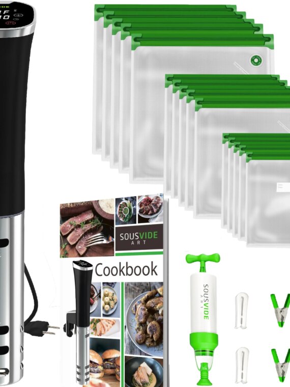 SOUSVIDE ART 800W Sous Vide Immersion Cooker Kit for Perfectly Cooked Meals