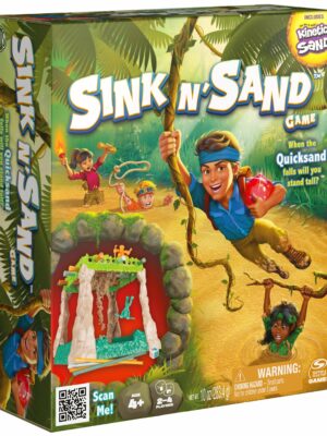 Spin Master Sink N’ Sand Board Game with Kinetic Sand for Kids Ages 4+, Family Fun Adventure