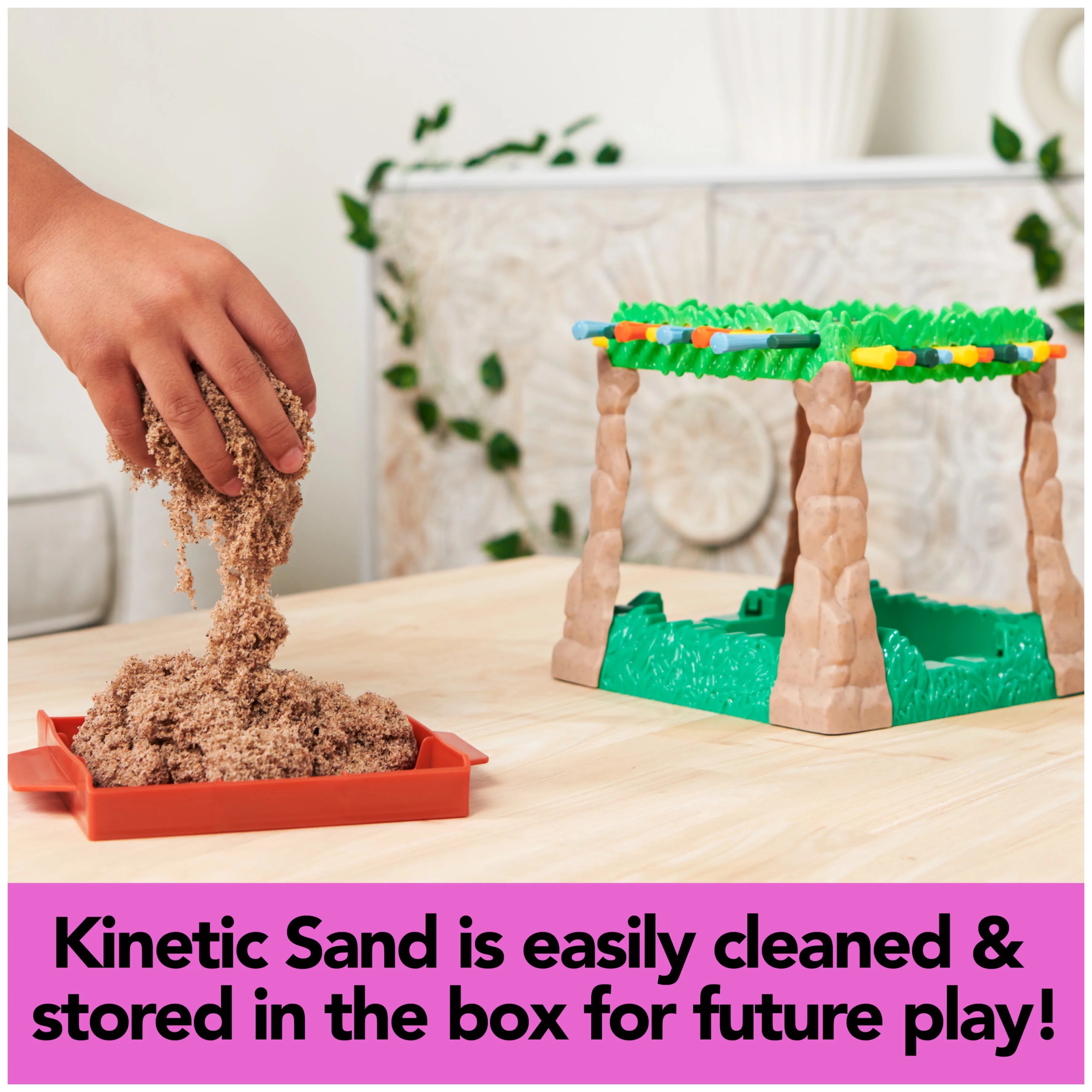 Spin Master Sink N’ Sand Board Game with Kinetic Sand for Kids Ages 4+, Family Fun Adventure