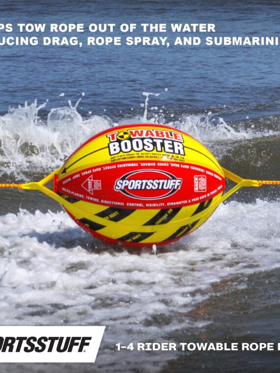 Sportsstuff Booster Ball Towable Tube Rope Performance Ball with 60ft 4100lb Strength Rope