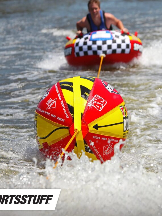 Sportsstuff Booster Ball Towable Tube Rope Performance Ball with 60ft 4100lb Strength Rope