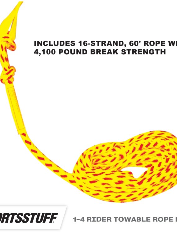 Sportsstuff Booster Ball Towable Tube Rope Performance Ball with 60ft 4100lb Strength Rope