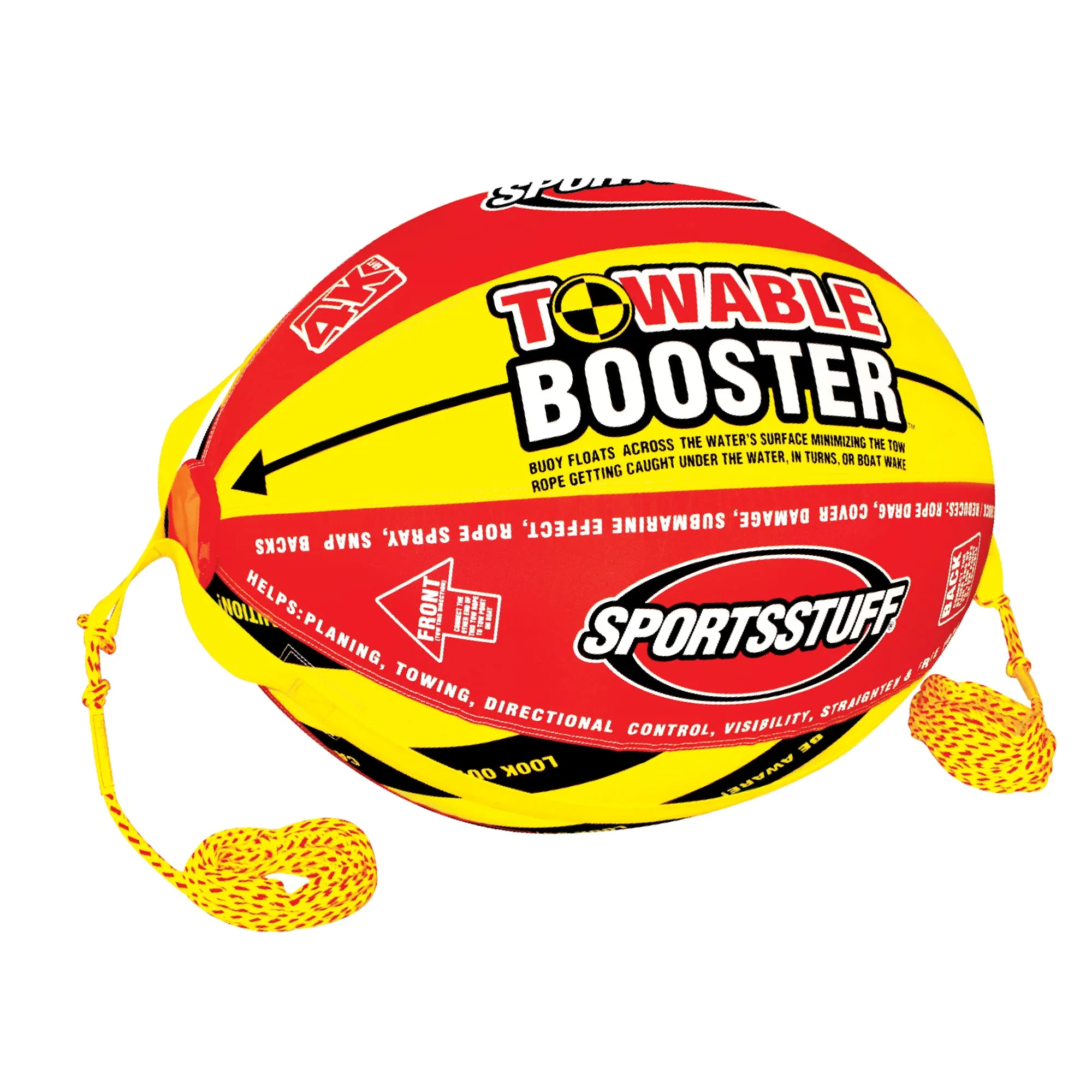 Sportsstuff Booster Ball Towable Tube Rope Performance Ball with 60ft 4100lb Strength Rope