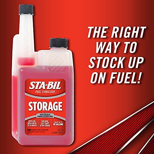 STA-BIL Fuel Stabilizer - Keeps Gasoline Fresh for 24 Months, Prevents Build-Up, Easy Starts