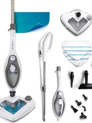 Steam and Go 10-in-1 Steam Mop, Dual Tank Floor Steamer with 360º Attachments, 20ft Cord, for Tile & Grout Cleaning